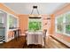 Inviting dining room with hardwood floors, and natural light at 131 Lively St, Norcross, GA 30071