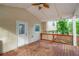 Cozy back deck offers outdoor living space and views of the private backyard at 2100 Rockies Ct, Norcross, GA 30071