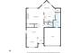 Detailed first floor plan illustrating the layout of the home's rooms, including living and dining areas at 45 Waterloo Ct, Hiram, GA 30141