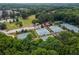 Aerial view of the community's tennis courts and surrounding greenery at 3585 Adelaide Xing, Brookhaven, GA 30319
