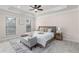 Spacious main bedroom with a tray ceiling, soft carpeting, and large windows providing plenty of natural light at 3585 Adelaide Xing, Brookhaven, GA 30319