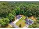Aerial view of homes with large yards, lush greenery and mature trees at 3835 Annandale Ln, Suwanee, GA 30024