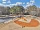 Aerial view of a baseball field with parking and trees at 1571 Boulevard Lorraine Sw, Atlanta, GA 30311