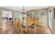 Dining room with hardwood floors and a glass cabinet at 2505 Oakrill Rd, Marietta, GA 30062