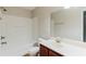 Bathroom with tub, shower combination, vanity, mirror, and neutral decor at 3453 Dianthus Ln, Lawrenceville, GA 30044