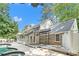 Lovely backyard with pool, patio, brick exterior and sunroom at 6300 Mountain Brook Ln, Atlanta, GA 30328
