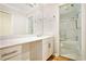 Bathroom featuring a large mirror, spacious vanity and a shower/tub combination at 6300 Mountain Brook Ln, Atlanta, GA 30328