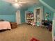 Brightly painted bedroom with ample carpeted floor space and natural lighting at 1502 La Fayette Pl, Loganville, GA 30052