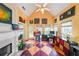 Sun room with fireplace, vaulted ceiling, and lots of natural light at 1996 Wellesley Trce, Atlanta, GA 30338