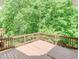 Spacious wooden deck overlooking lush green trees and beautiful scenery at 7520 Ledgewood Way, Suwanee, GA 30024