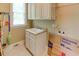 Functional laundry room with sink, cabinets, and ample storage space at 7520 Ledgewood Way, Suwanee, GA 30024