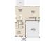 Detailed floor plan illustrating the layout of the home, including the kitchen, living area, and garage at 2348 Argento Cir, Dacula, GA 30019
