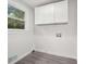 Practical laundry room with white cabinets, offering ample storage space at 1340 Juneau Ct, Tucker, GA 30084
