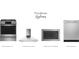 Stainless steel appliance package including slide-in range, vent hood, microwave, and dishwasher at 2260 Siskin Square Rd # 90, Duluth, GA 30096