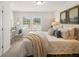 Bedroom with a clear desk, windows and cozy bed features with a stylish throw blanket at 6427 Rosetta Dr # 64, South Fulton, GA 30331