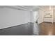 Open basement area featuring sleek dark floors and a kitchenette at 783 Lost Creek Cir, Stone Mountain, GA 30088