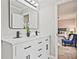 Stylish bathroom featuring a double vanity, modern fixtures, and great lighting at 783 Lost Creek Cir, Stone Mountain, GA 30088