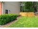 Manicured backyard featuring a lush lawn, privacy fence, and manicured landscaping, providing an inviting outdoor space at 220 Galesburg Dr, Lawrenceville, GA 30044