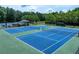 Community tennis courts for recreational play, surrounded by lush greenery and marked with Connemara signage at 220 Galesburg Dr, Lawrenceville, GA 30044