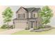 Charming two-story home with a neutral color palette, a two-car garage, and a well-manicured lawn at 2673 Jordan Ln, Lithia Springs, GA 30122