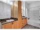 Bathroom with dual vanities and a shower and bathtub combo with modern finishes at 400 17Th Nw St # 1119, Atlanta, GA 30363