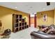 Cozy lounge area with comfortable seating, decorative shelving, and convenient locker room access at 400 17Th Nw St # 1119, Atlanta, GA 30363