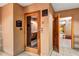 Modern steam and sauna room with glass door, wood trim, and tile flooring at 400 17Th Nw St # 1119, Atlanta, GA 30363
