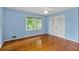 Bedroom with hardwood floors, ceiling fan, window and closet with double doors at 4261 Brookview Se Dr, Atlanta, GA 30339