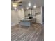 Modern kitchen with stainless steel appliances, a kitchen island, and gray cabinets at 6423 Rosetta Drive, Unit 66 # 66, South Fulton, GA 30331