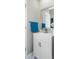 Bathroom vanity with modern sink, mirror and towel rack is shown at 1570 Shire Village Dr, Sugar Hill, GA 30518