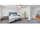 Bright bedroom with modern furnishings, soft carpet, and an en-suite bathroom at 1393 Halpern Nw Ln, Kennesaw, GA 30144