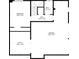 Basement floorplan featuring a bedroom, bathroom, utility room, hall, and garage layout with dimensions at 2622 Murdock Rd, Marietta, GA 30062