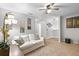 Comfortable living room featuring neutral tones, plush seating, and carpeted floors at 989 Brownstone Ln # 16, Marietta, GA 30008