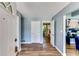 Inviting foyer with fresh paint and stylish wood flooring at 2668 Kings Park Cir, Decatur, GA 30034
