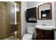 A clean bathroom that offers a combination shower and tub at 456 Crestmont Ln, Canton, GA 30114