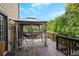 An outdoor wooden deck shaded by a gazebo and featuring a hammock at 456 Crestmont Ln, Canton, GA 30114