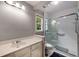 Bright bathroom with shower and ample storage at 710 Devon Hill Ct, Roswell, GA 30075