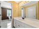 Bathroom features vanity, marble countertops, and natural lighting at 5309 Ashley Trce, Atlanta, GA 30360