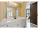 Bright bathroom with marble vanity and decorative fixtures at 5309 Ashley Trce, Atlanta, GA 30360