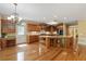 Spacious kitchen with stainless steel appliances, custom cabinets, and a large center island at 5309 Ashley Trce, Atlanta, GA 30360