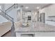 Modern kitchen with granite countertops, stainless steel appliances, and a large island with bar seating at 6179 Ashbranch Dr, Acworth, GA 30101