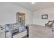 Spacious carpeted room featuring a foosball table and elegant decor for entertainment and relaxation at 6179 Ashbranch Dr, Acworth, GA 30101