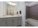 Bathroom featuring granite counters and a separate tub and shower at 2006 Towneship Trl, Roswell, GA 30075