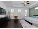 Spacious main bedroom with tray ceiling, large windows, and stylish decor with great natural light at 2006 Towneship Trl, Roswell, GA 30075