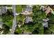 Aerial view of property boundaries with lush landscaping and mature trees at 2785 Fontainebleau Dr, Dunwoody, GA 30360