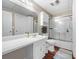 Bathroom featuring a single sink vanity and shower-tub combination at 49 Timberlake Ne Cv, Cartersville, GA 30121