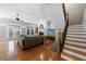 Spacious living room with a fireplace and a view of the backyard at 1255 Beech Haven Ne Rd, Atlanta, GA 30324