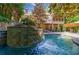 Inviting backyard pool with waterfall feature, perfect for relaxation and outdoor entertaining at 1255 Beech Haven Ne Rd, Atlanta, GA 30324