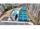 Aerial view of community amenities including pickleball courts and swimming pool at 2505 Whistler Way Ne, Lawrenceville, GA 30043