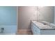 Bathroom with double sink vanity, tile flooring and ample storage at 3075 Oakvale Hts, Decatur, GA 30034